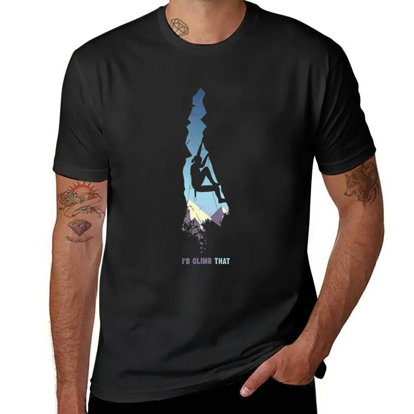 

Id Climb Tha Mountain Climber Rock Climbing T-Shirt vintage graphic t shirts designer shirts tshirts for men