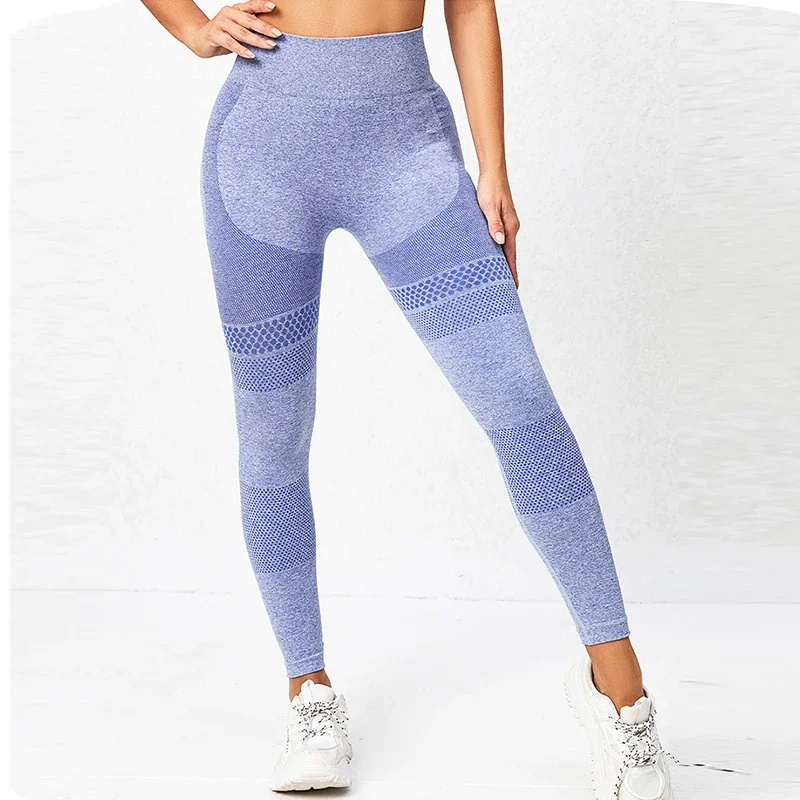 Leggings sem costura para mulheres, leggings de cintura alta, push up, sexy, magro, sem costura