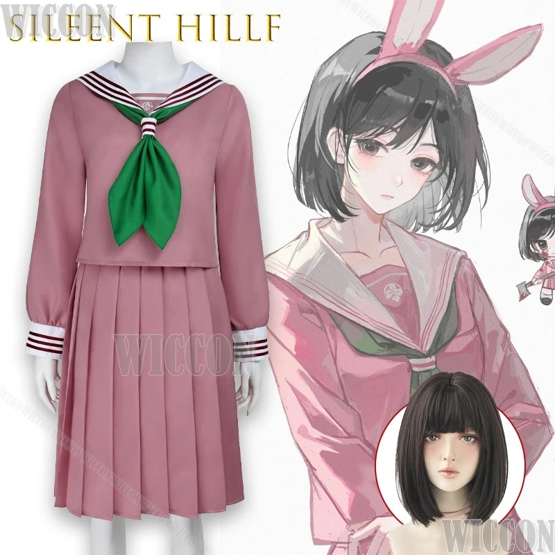 

Sileent F Midori Косплей Костюм Розовое Платье JK Аниме Игровой Персонаж Наряд Школьная Форма Игра Хэллоуин Cos Комплект Фестивальный Костюм ﻿