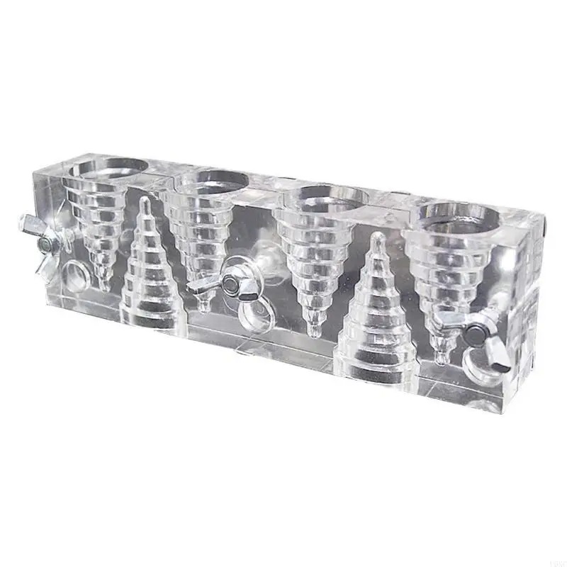 

U6XC Transparent Plastic Incense Cone Tower Mold with 6 Holes Handmade Backflow Fragrant Clear Mould DIY Craft Making Tools