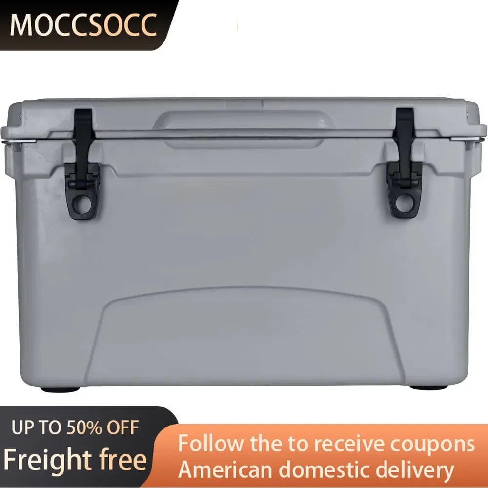 

45-Quart Ice Chest, Heavy Duty, High Performance Roto-Molded Commercial Grade Insulated Cooler, White Freight free