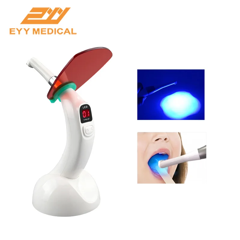 EYY Dental Curing Light 1s Cured Resin Odontological with LED Lamp 2000w Dental Photopolymerizer Wireless Tools