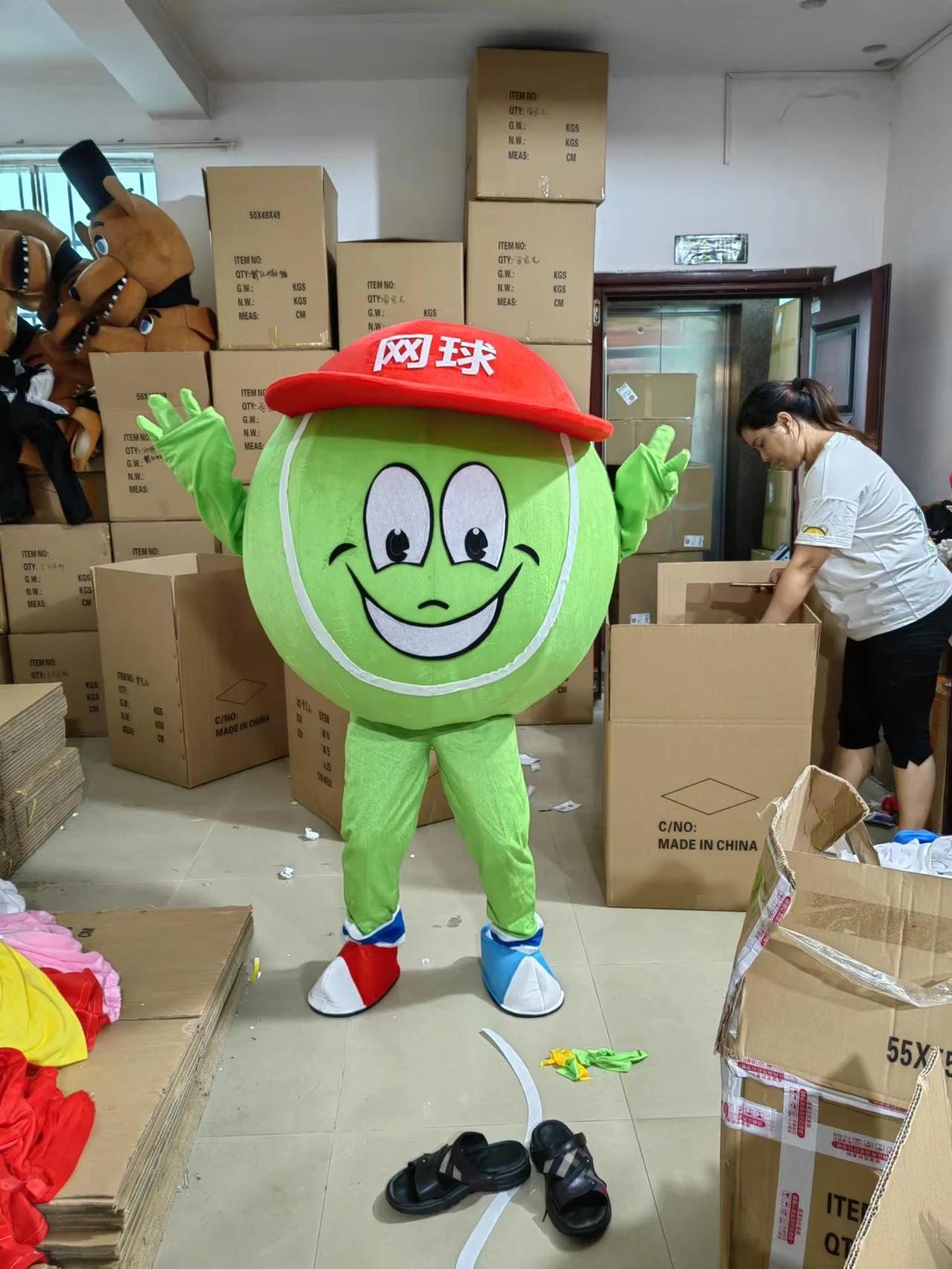 التنس، كرة القدم، كرة السلة زي التميمة حفل الإعلان فستان بتصميم حالم حفلة عرض مسرحي تأثيري الحيوان كرنفال الدعائم #1