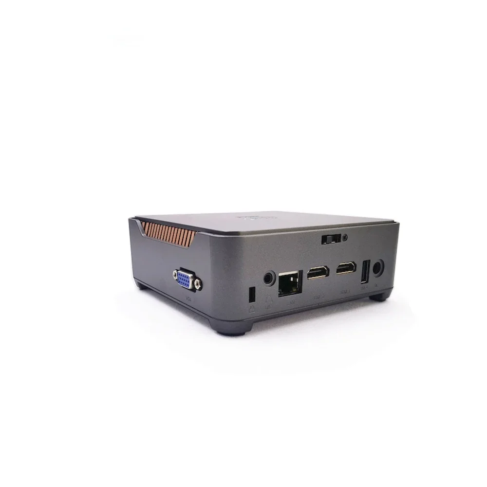 Mini PC GK3V Intel Celeron J4125, Façades Core DDR4, 8 Go, 128 Go, Windows 11 Desktop avec port HD VGA, 1000M LAN, BTéclairé