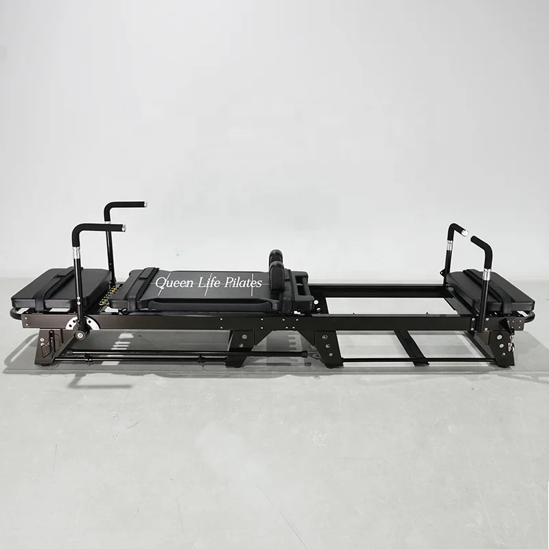 Megaree High End Workout Yoga Training Equipment Black Aluminum Megaformer Reformer Pilates  Machine