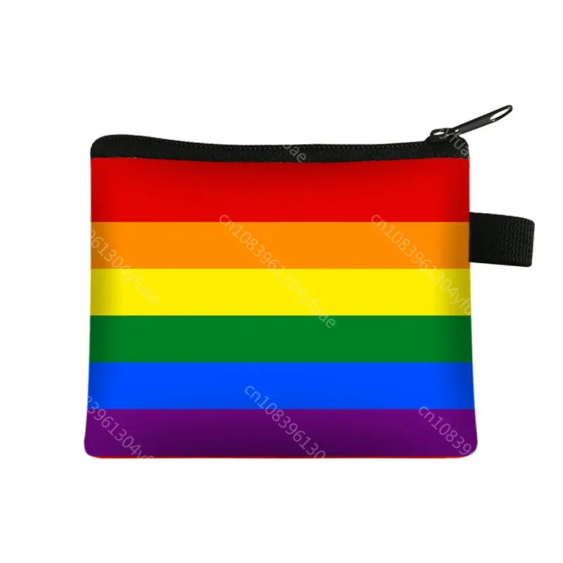 LGBT Love Wins Coin Purse Rainbow Purses Girls Wallet Money Bags Key Card Wallet Zipper Change Case Purses Holder Small Pouch