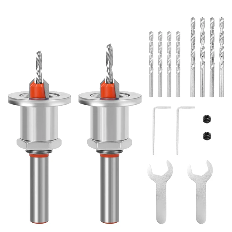 Countersink Drill Bit Wood Kit 8 Mm Countersink With Centre Drill Hex Keys, For Wood And Plastic Drilling Holes, Durable