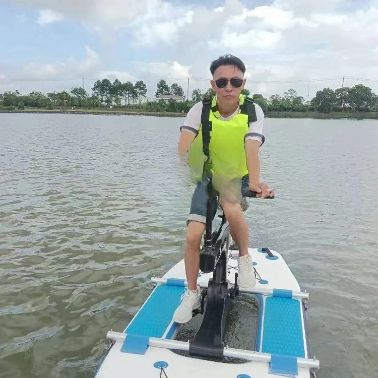 

Outdoor Amusement Park Water Bike Pedal Boat Water Bicycle Inflatable Floating Water Bike for Sale