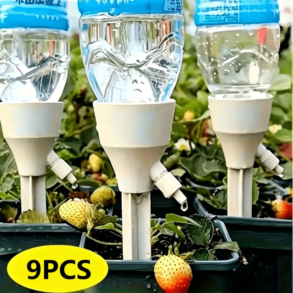 9pcs Plant Drip Irrigation Automatic Watering System - Equipped with Adjustable Valves and Flow Control for Potted Plants