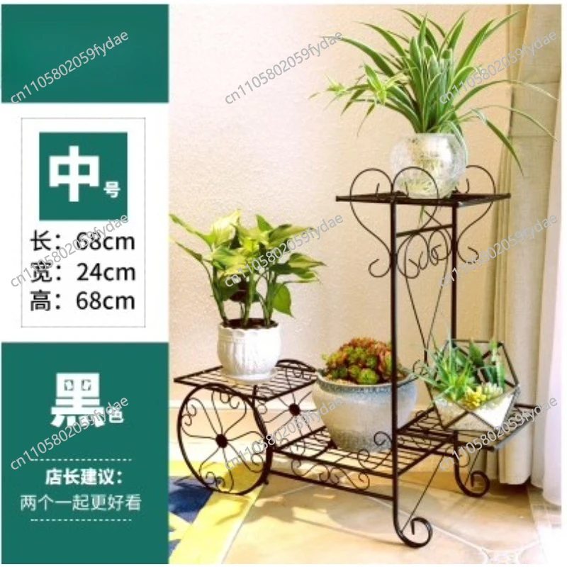 Flower Stand Iron Multi-layer Living Room Assembly Flower Stand Balcony Indoor Iron Flower Stand