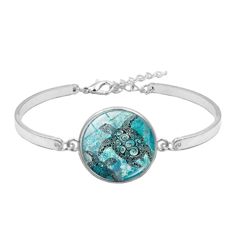 Marine Life Turtle Dolphin Bracelet Female Fashion Silver Personalized Handicraft Creative Gift