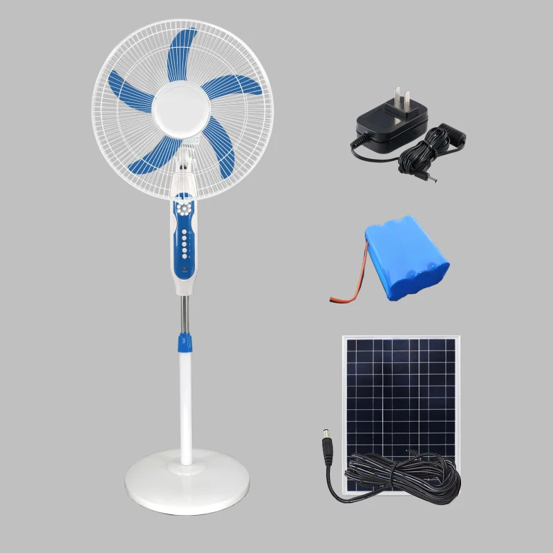 

8,5 Stunden Tiemer Digital Anzeige Panel USB 5V Ausgang 16 Zoll DC Stand Solar Power Fan