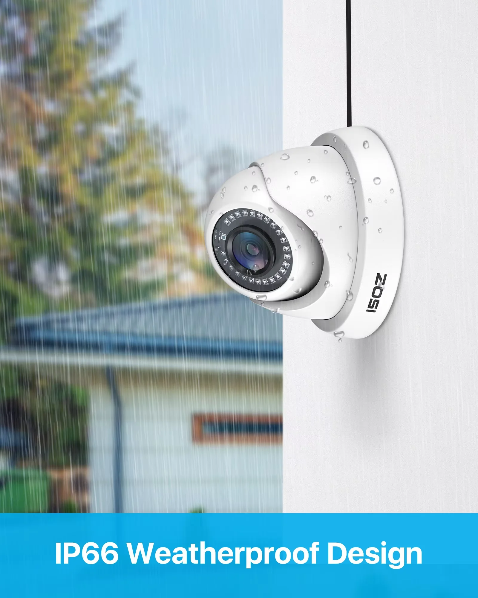 ZOSI 1080P HD-TVI Dome Security Cameras 2MP 1920TVL Indoor Outdoor with 80ft IR Night Vision CCTV Video Surveillance for Home Protection Analog DVR Recorder
