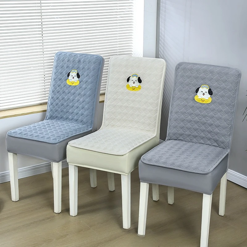 Home Furnishing Chair Cover Cartoon Pattern Solid Color Elastic Dining Chair Cover All-Season Universal Home Chair Protector