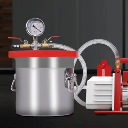 

HOT Vacuum Chamber 1.5 /2 /3 /5 Gallon Stainless Steel Vacuum Degassing Chamber Glass Lid Heat Treated Silicone Lid Gasket