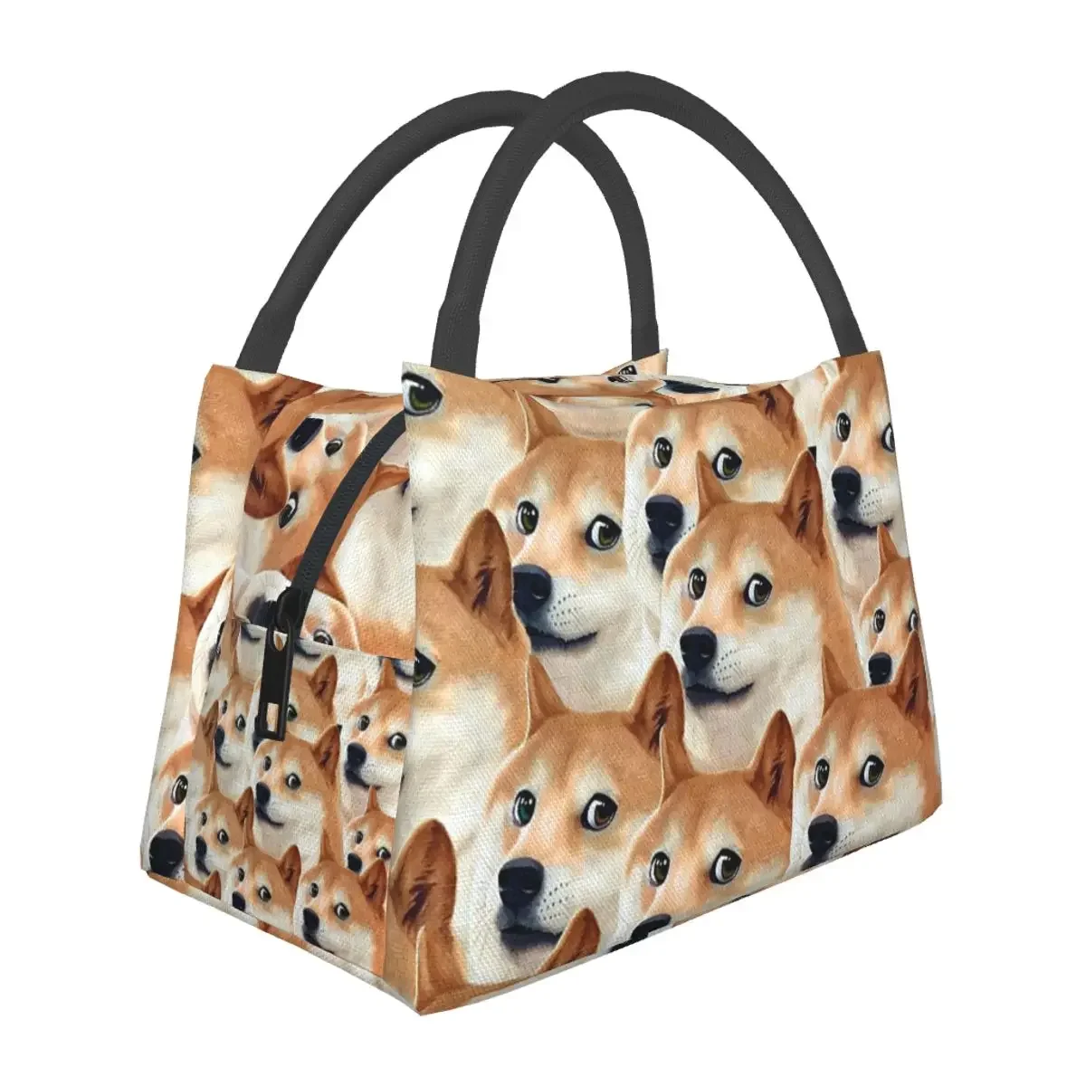 Doge Shiba Inu Memes Lunchtaschen, isolierte Bento-Box, tragbare Lunchtasche, Picknicktaschen, Kühler, Thermotasche für Damen, Studenten, Schule