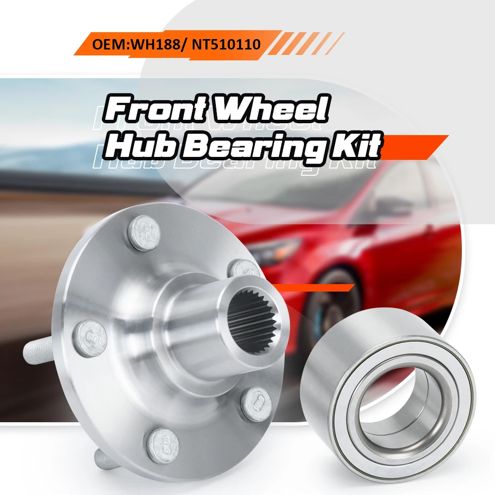 Front Wheel Hub Bearing Kit For 13-19 Ford Escape 15-19 Lincoln MKC WH188/ NT510110