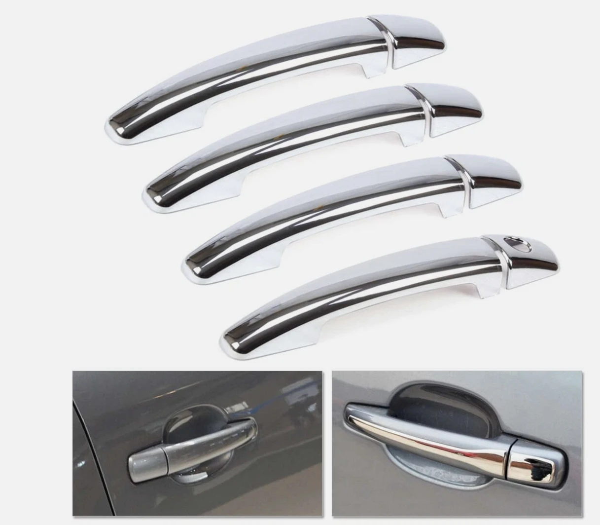 Chrome Door Handle Cover for 08-10 Peugeot 207 308 Citroen C4 C6 C4 PICASSO