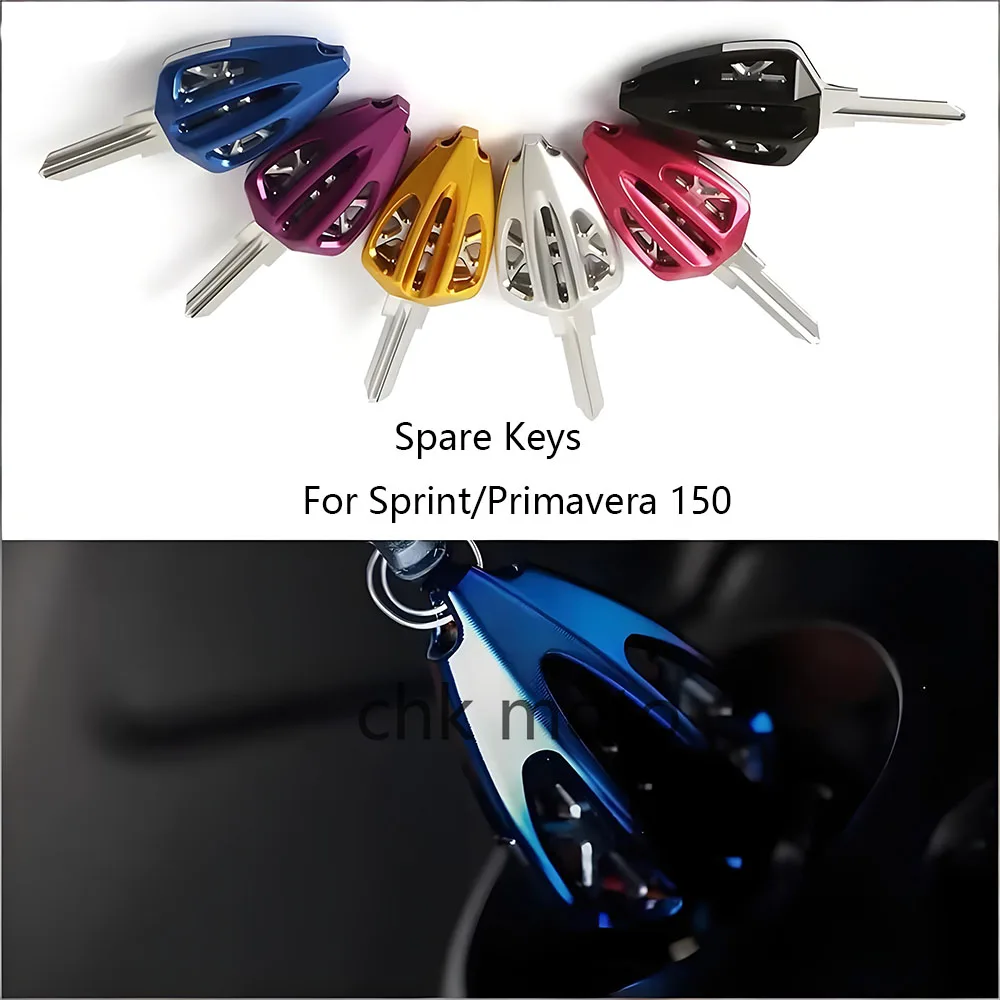 Hoja de llave de repuesto de aluminio sin chip para motocicleta, para Vespa PRIMAVERA Primavera 150 SPRINT Sprint 150