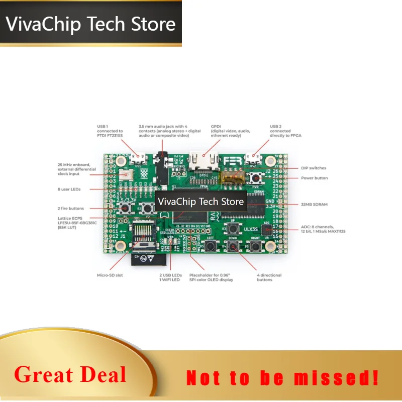 VivaCTULX3S A Powerful, Open Hardware ECP5 FPGA Dev Board