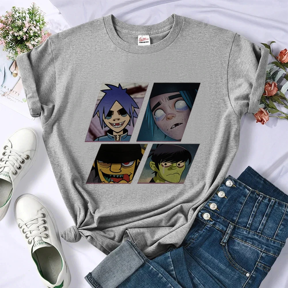 Gorillaz t shirt women cutecore vintage scene  grunge t-shirt 2000s scene  cute cheap