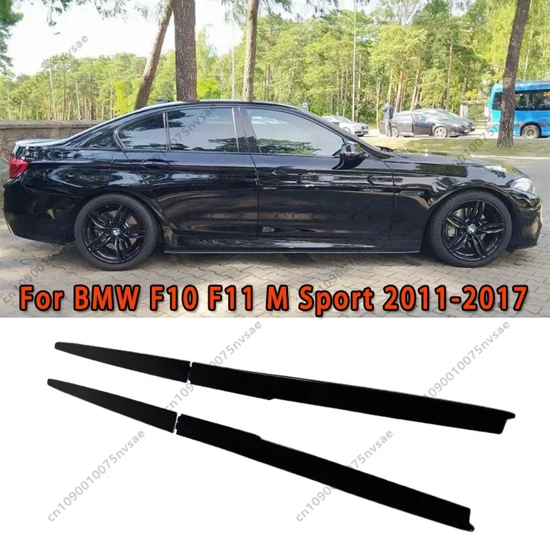 Seitenschweller-Verlängerungslippe für BMW 5er F10 F11 M Sport 2011-2017 Seitensplitter-Kit Tuning 4-teiliger Seitenspoiler-Diffusor