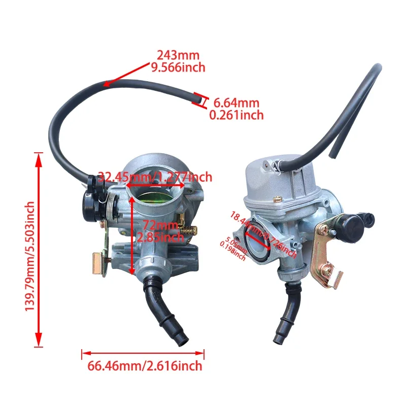 ONLEEYPP دراجة نارية كابل خنق المكربن محرك خنق المكربن ل 70cc-110cc حفرة الترابية دراجة رباعية إندورو الذهاب كارت ATV #5