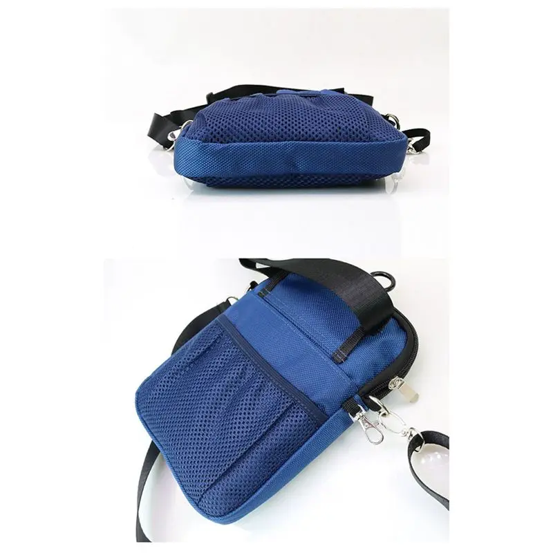 AC88-2X Nurse Fanny Pack Nursing Belt Organizer Waist Bag Nurse Scissors Care Kit Tool Case Storage Shoulder Chest Bag Blue