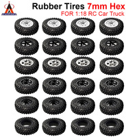 AUSTAR 1.3 inch RC Tires 1/18 Wheels Tires Set 7mm Hex for 1/18 TRX4M RC Crawler Car Parts