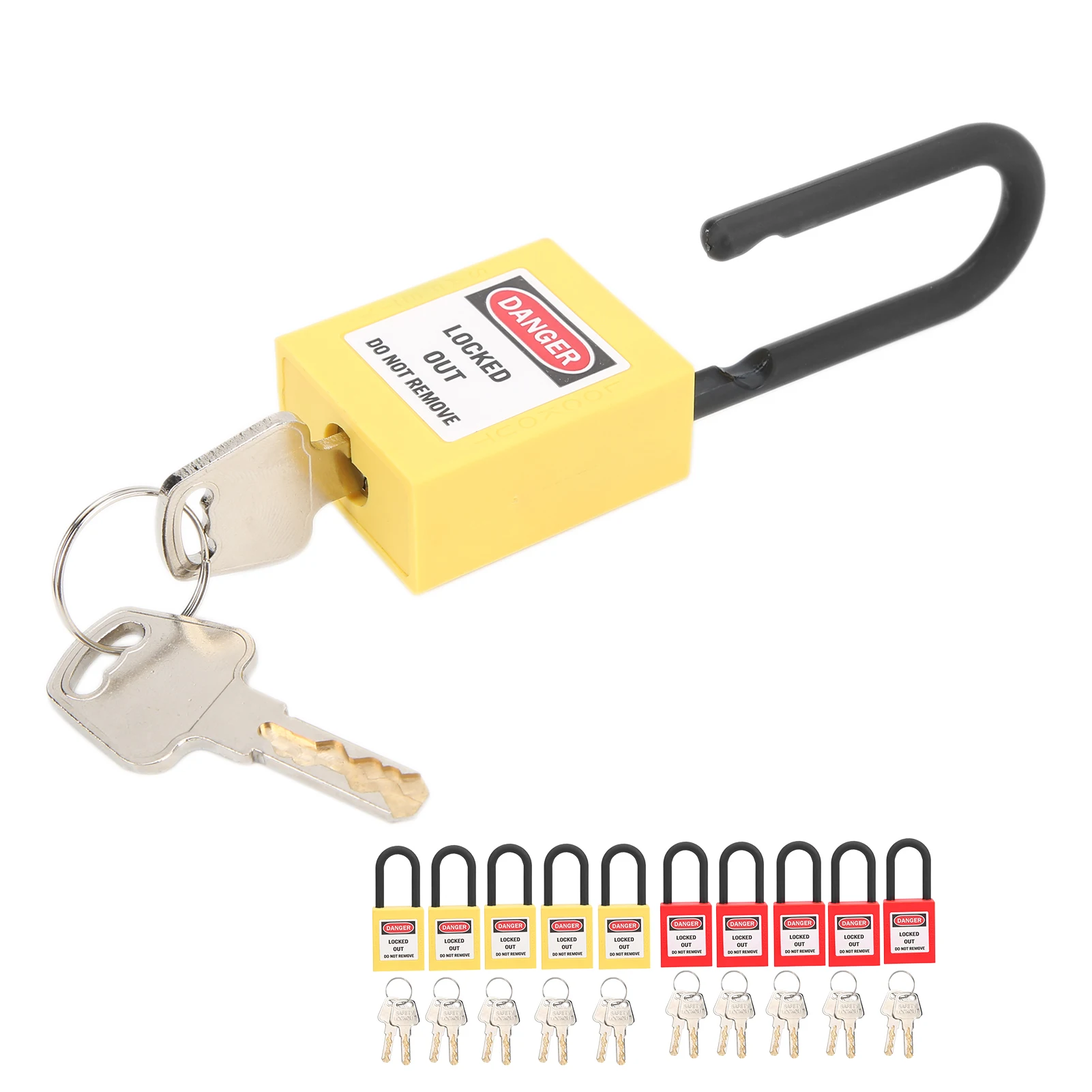 5 Sets 38mm Nylon Dustproof Engineered Safety Padlock Industrial Site Lockout Tagout Security Isolation Lock view 2