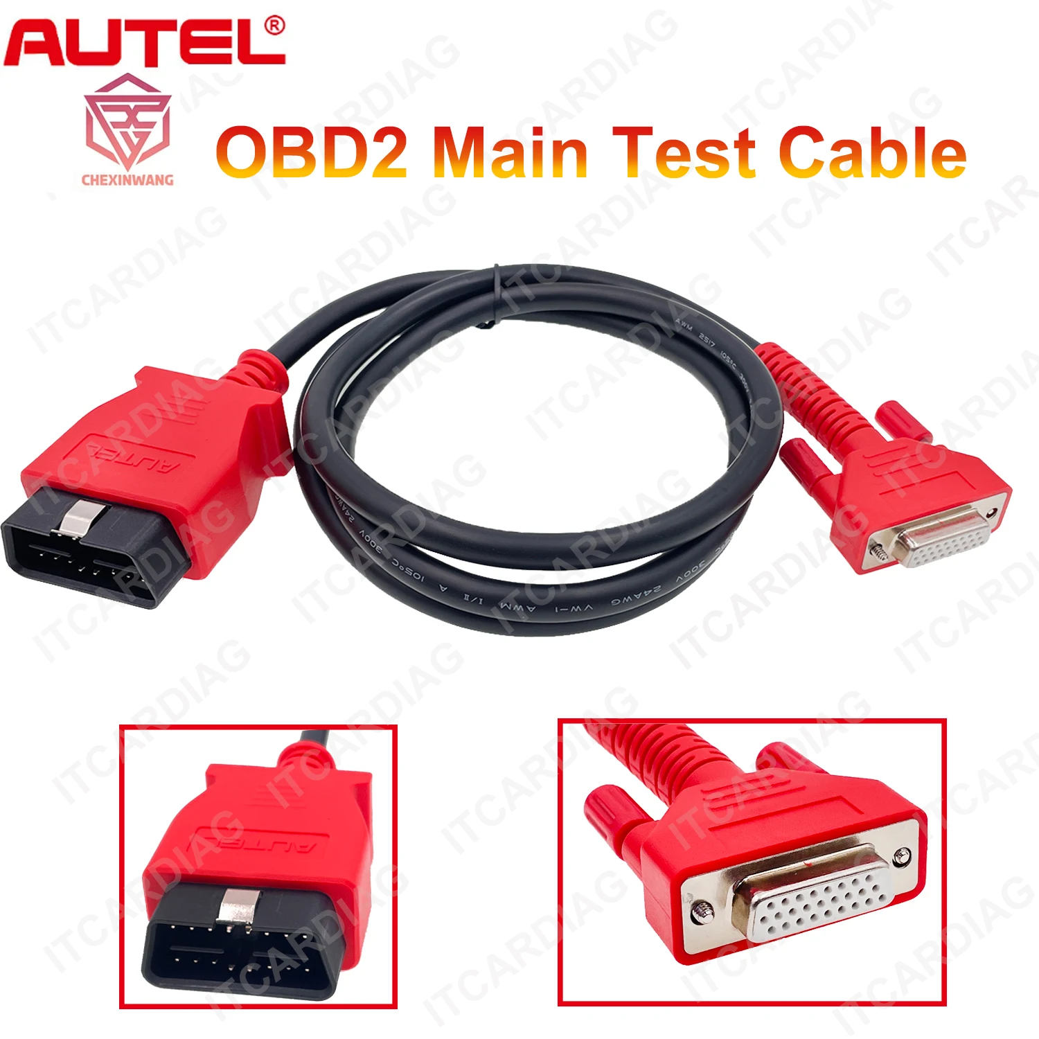 

Autel OBD2 Main Cable Diagnostic Cable for Autel MaxiSys MS908 PRO/Elite Scanner OBD2 16pin to DB 26PIN DB15 Transfer Connector