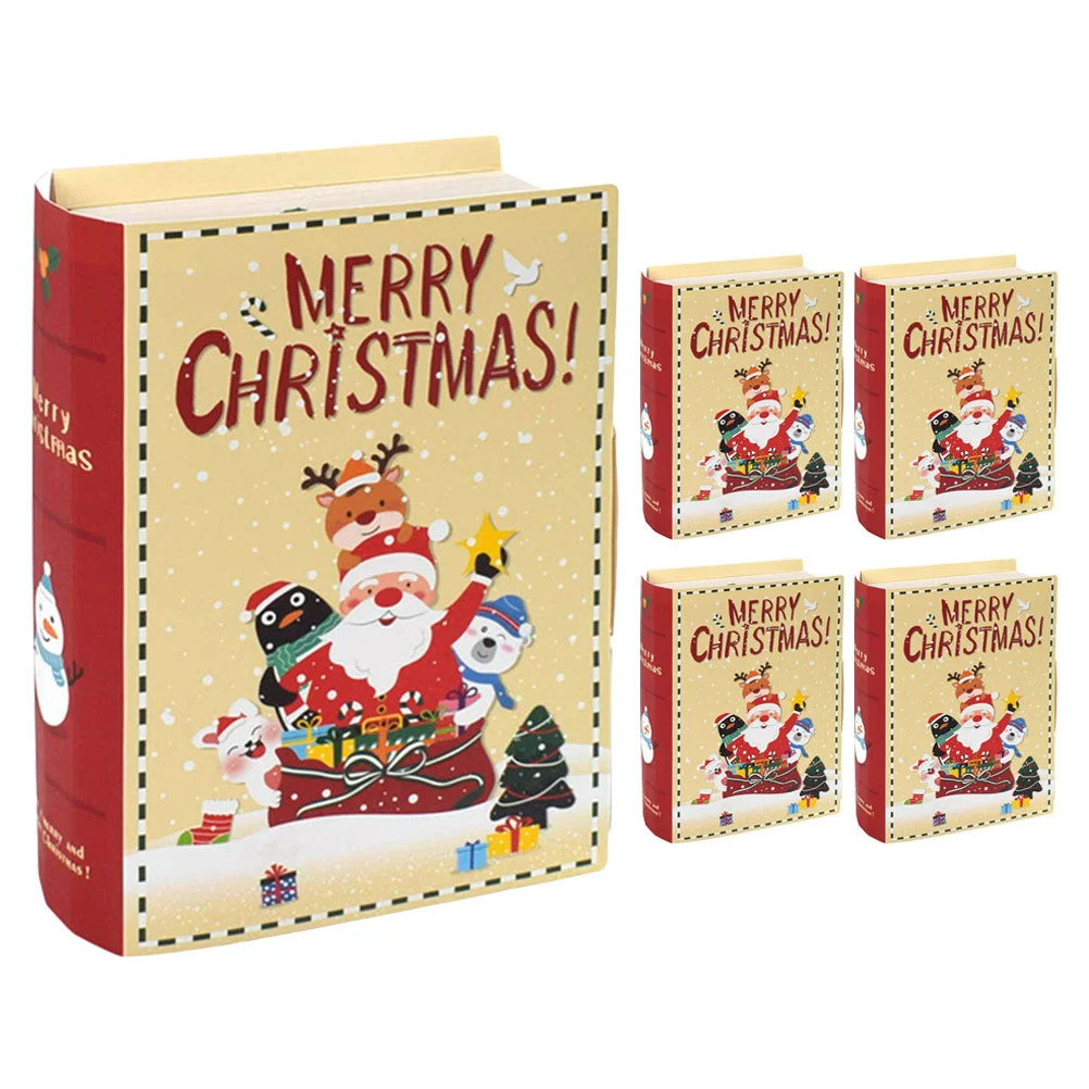 5 Pcs Biscuit Christmas Gift Box Candy Cookies Holiday Boxes Paper Treat Sweets