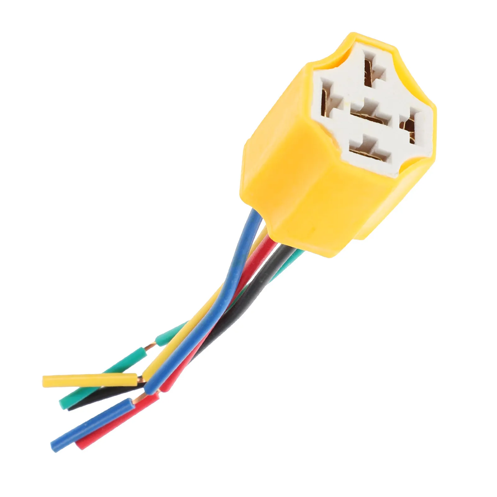 Automotive Ceramic Relay Socket High Durability Elegant Finish Perfect for Headlight Retrofit Easy Plug and Play Replacement