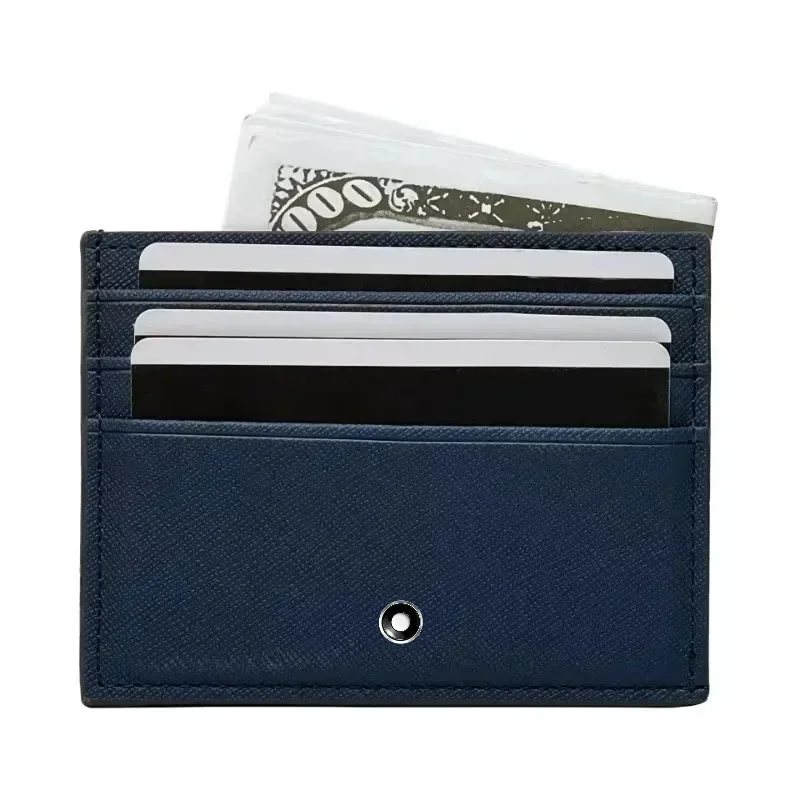 Hochwertige Business-Leder-Kartenhülle, Geldbörse mit großer Kapazität, doppelseitig, mit mehreren Fächern für Bank- und Kreditkarten, Geschenkkarten, Ausweishülle – Detail 13