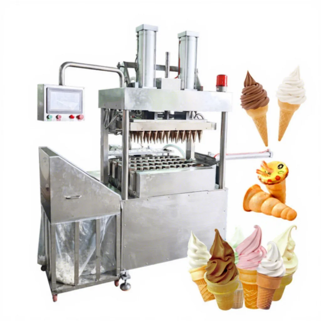 Small Spiral Pizza Cone Making Machine Crispy Ice Cream Rolling for Home Kitchen Bakery Compact Electric Easy to Use Restaurant