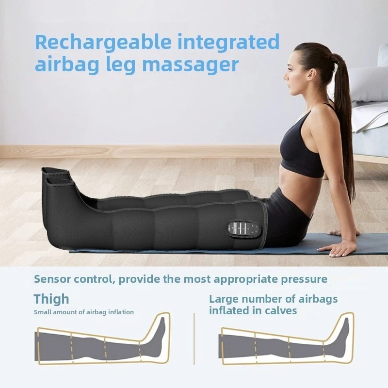 5-Chamber Air Compression Leg Massagers with Rechargeable Air Massage Boots Suitable for Professional Athletes To Relax Legs