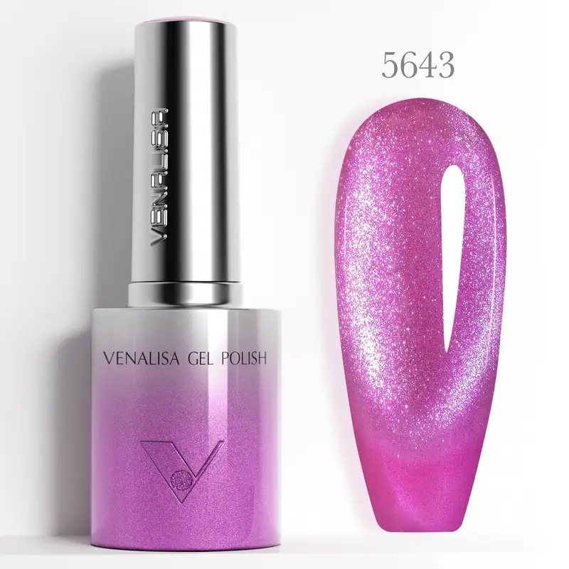 1pc Venalisa 10ml Nail Gel Polish Round Brush HEMA FREE TPO FREE Soak Off Sparkle Cat Eye Gel Lacquer Soft Texture Gel Varnish - Image 25