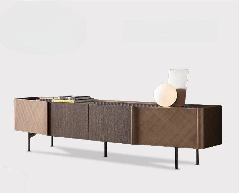 

Italian light luxury TV cabinet combined storage solid wood drawer TV cabinet post-modern living room furniture