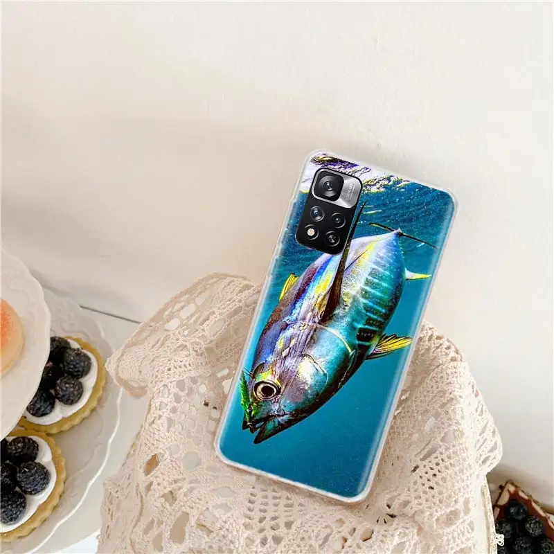 Ocean Sports Fishing for Tuna Phone Case For Xiaomi Mi 14 12 10 Lite 12X 12T 13 5G 11T 10T Pro 11i 9 8 A3 CC9 6X 5X Capa Coque F