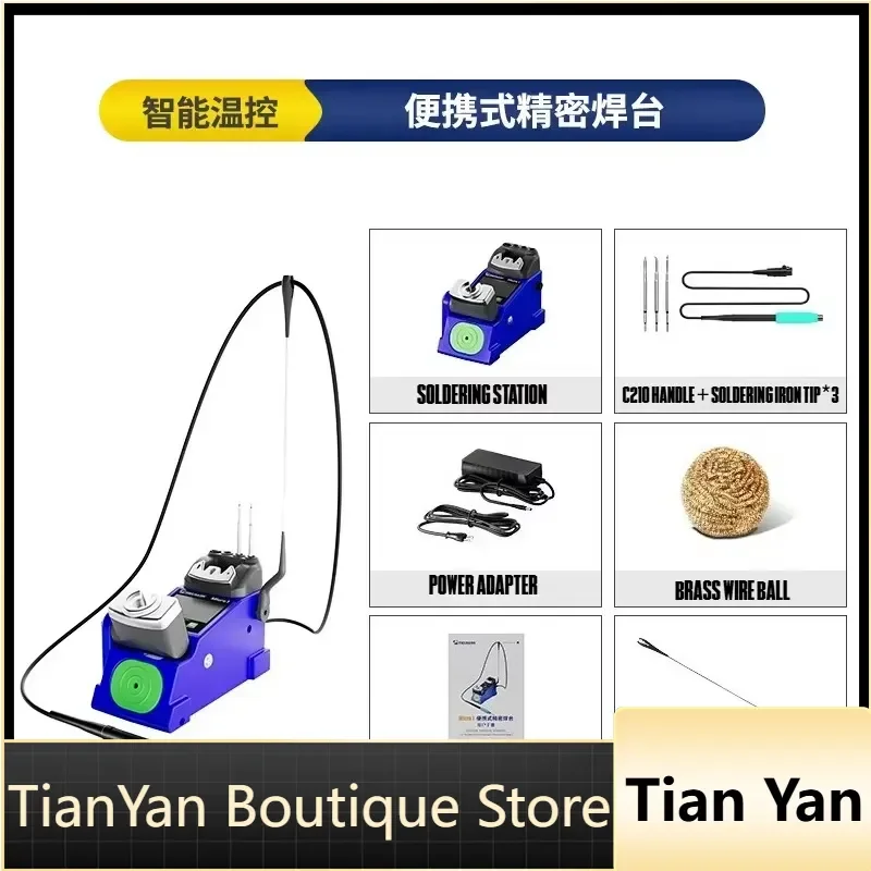 EE1 Micro 1 Portable Soldering Station PID Temperature Control 2s Heat Up Smart Sleep Mode for Phone Repair 240V