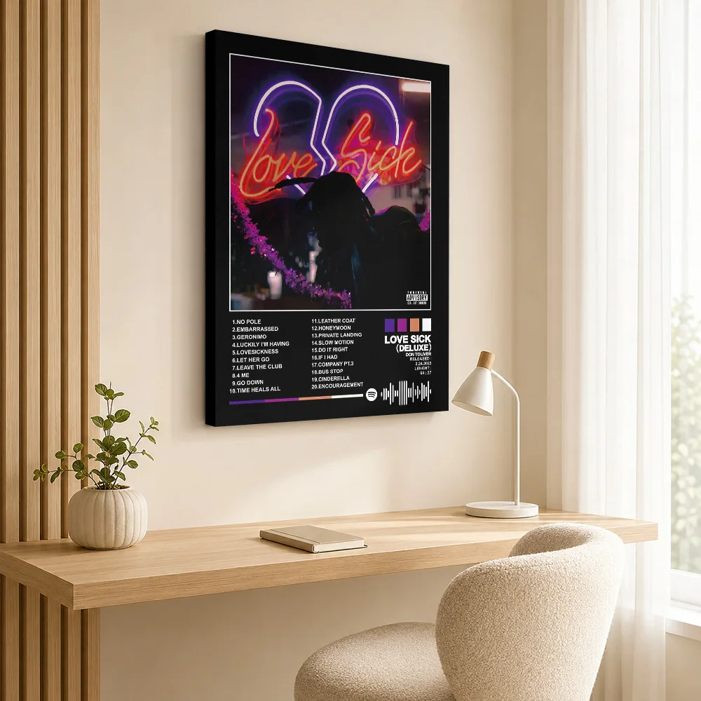 Don Toliver Love Sick Deluxe Album Canvas Poster Editorial Design Canvas Wall Art With Customized Photo For Study Ideal Fan Gift