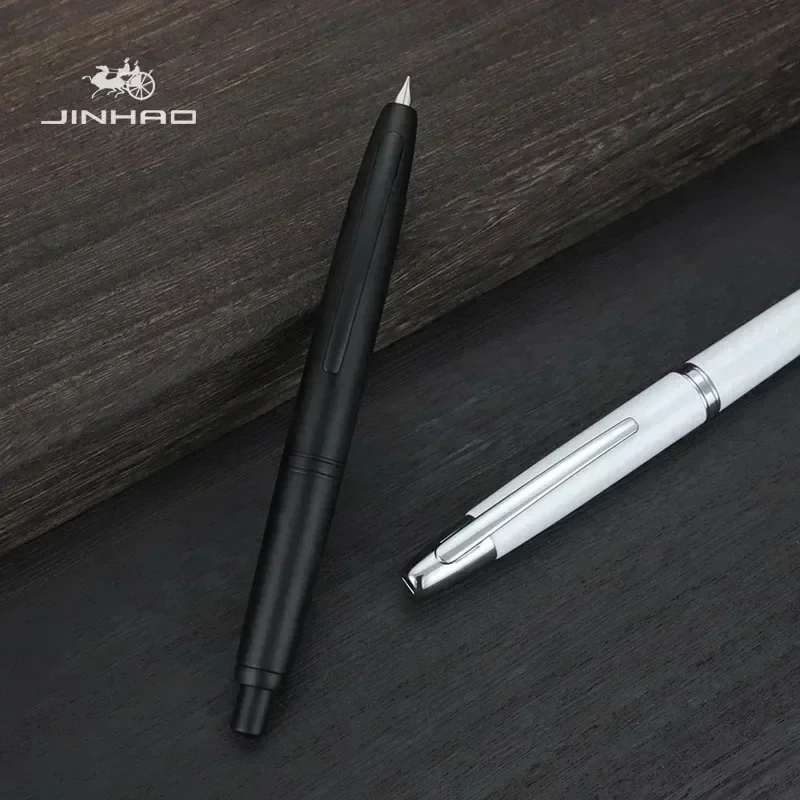 JINHAO 10 Press pióro wieczne chowane EF/F 0.38 0.5MM stalówka metalowy pręt czarny tusz do pisania długopisy szkolne artykuły biurowe artykuły papiernicze — zdjęcie produktu 5