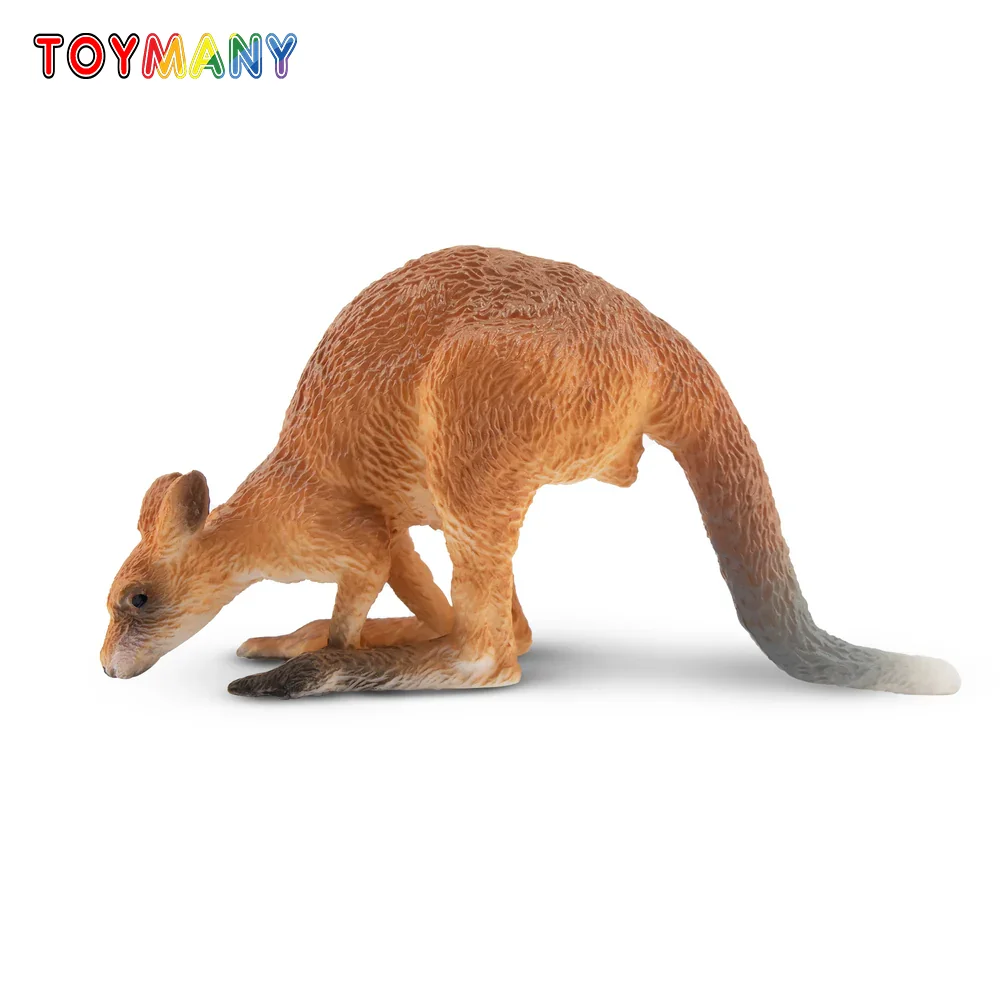 

Toymany Simulation Crouching Kangaroo Wildlife Animal Model Toy Mini Figures Dolls Action Figurines Toys Children Gift