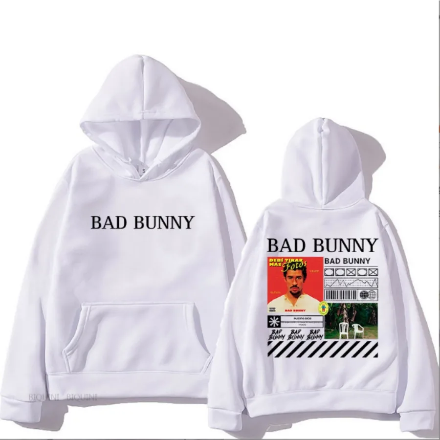 

Рэпер Bad Bunny DTMF Debí Tirar Más Fotos Толстовка с капюшоном для женщин и мужчин Модный пуловер с длинными рукавами Топы в стиле Харадзюку