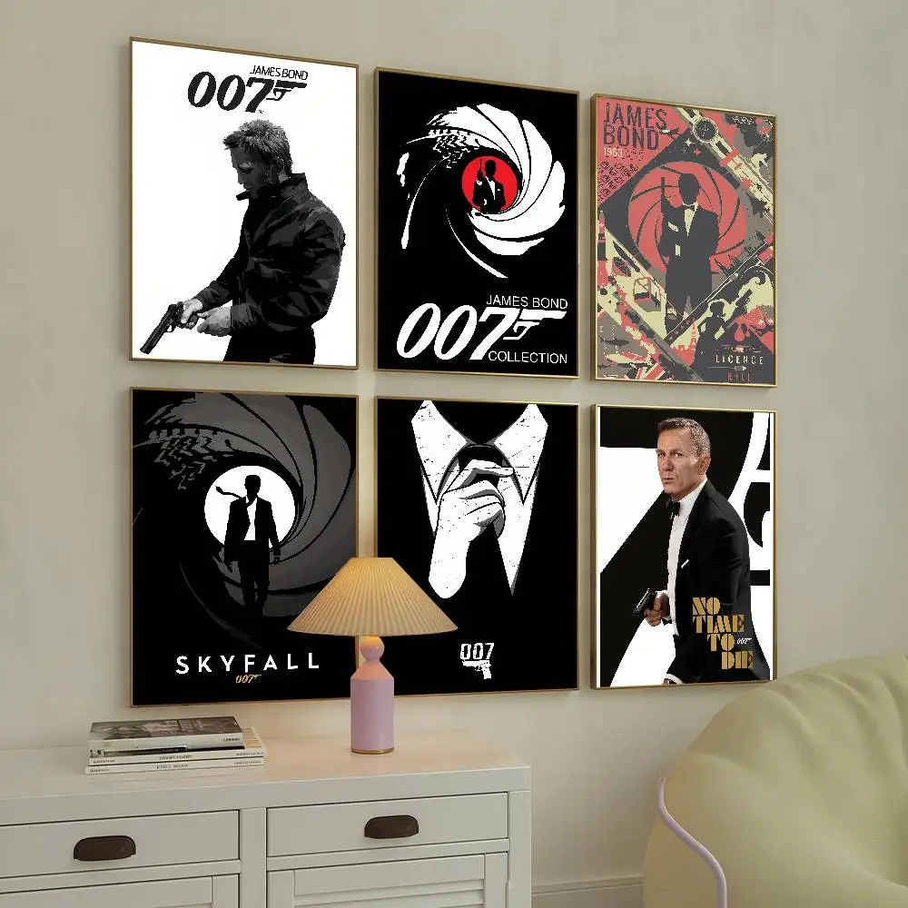Британский постер Legend J-James B-Bond 007, подходящий для дома, гостиной, спальни, офиса, бара, украшения стены, наклейка