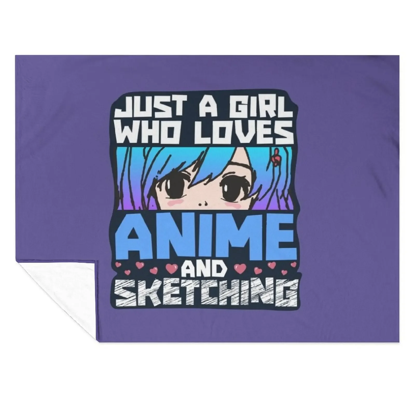 

Just a girl who loves anime and sketching Throw Blanket Comforter Flannel Luxury Designer christmas decoration Blankets