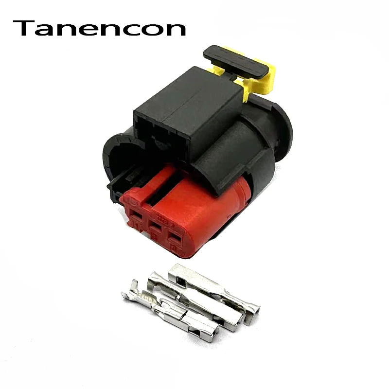 1 Set 3 Pin 1.5mm Car Waterproof Sensor VVT Plug Engine Injector Ignition Coil Connectors 284426-1 284425-1