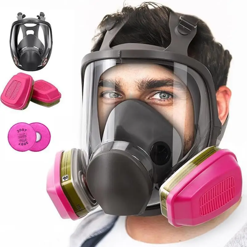 Full face respirator 6800 gas mask reusable face mask with filter 60921 dust mask anti fog organic vapor smoke spray paint