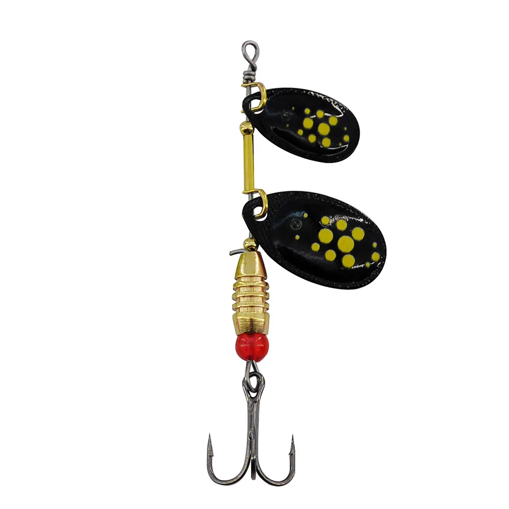 Angelköder 6g Spinnerbait Metall-Jig Künstliche Köder Compound-Köder Doppelrotationslöffel zum Fangen von Forellen und Barsch 1 Stück SALE – Detail 2