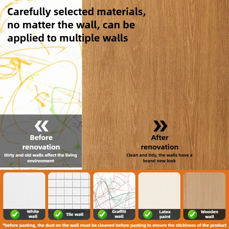 40cm x 3m Extra Thick Wood Grain Self-Adhesive Wallpaper Waterproof Peel & Stick for Furniture Cabinet Makeover DIY Home Decor